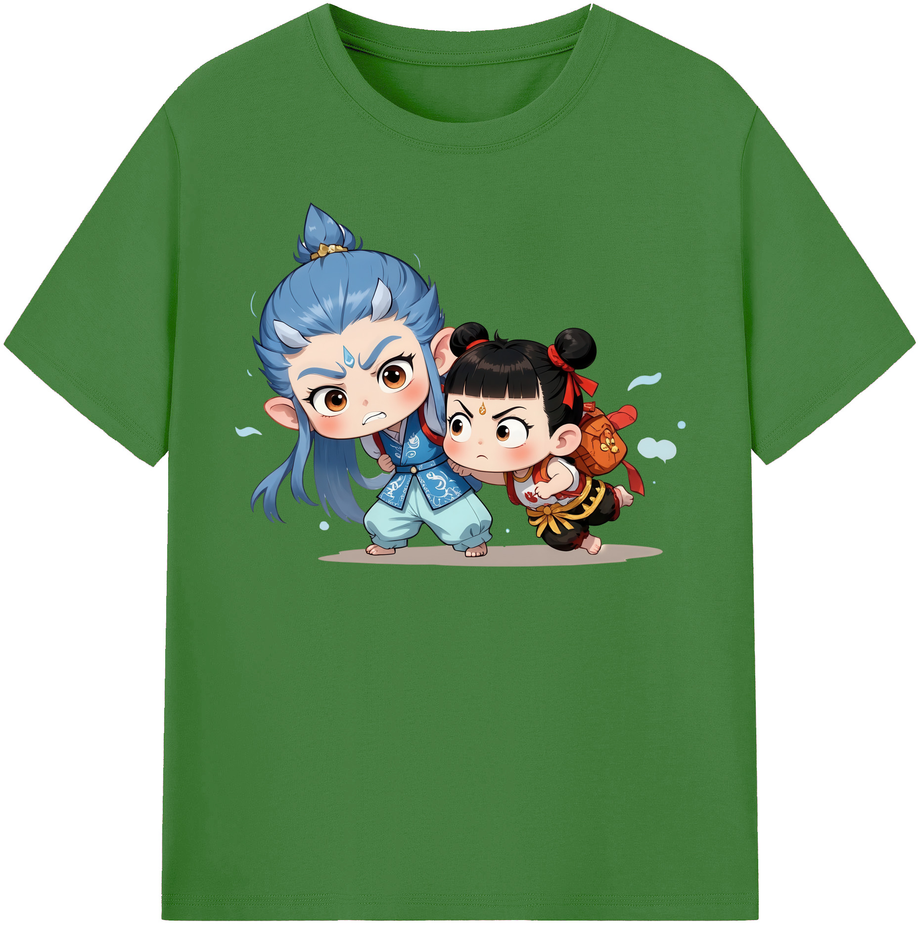 （画像用） Ne Zha 2 ナタ 魔童の大暴れ レディースカジュアルプリントTシャツ（綿100％）